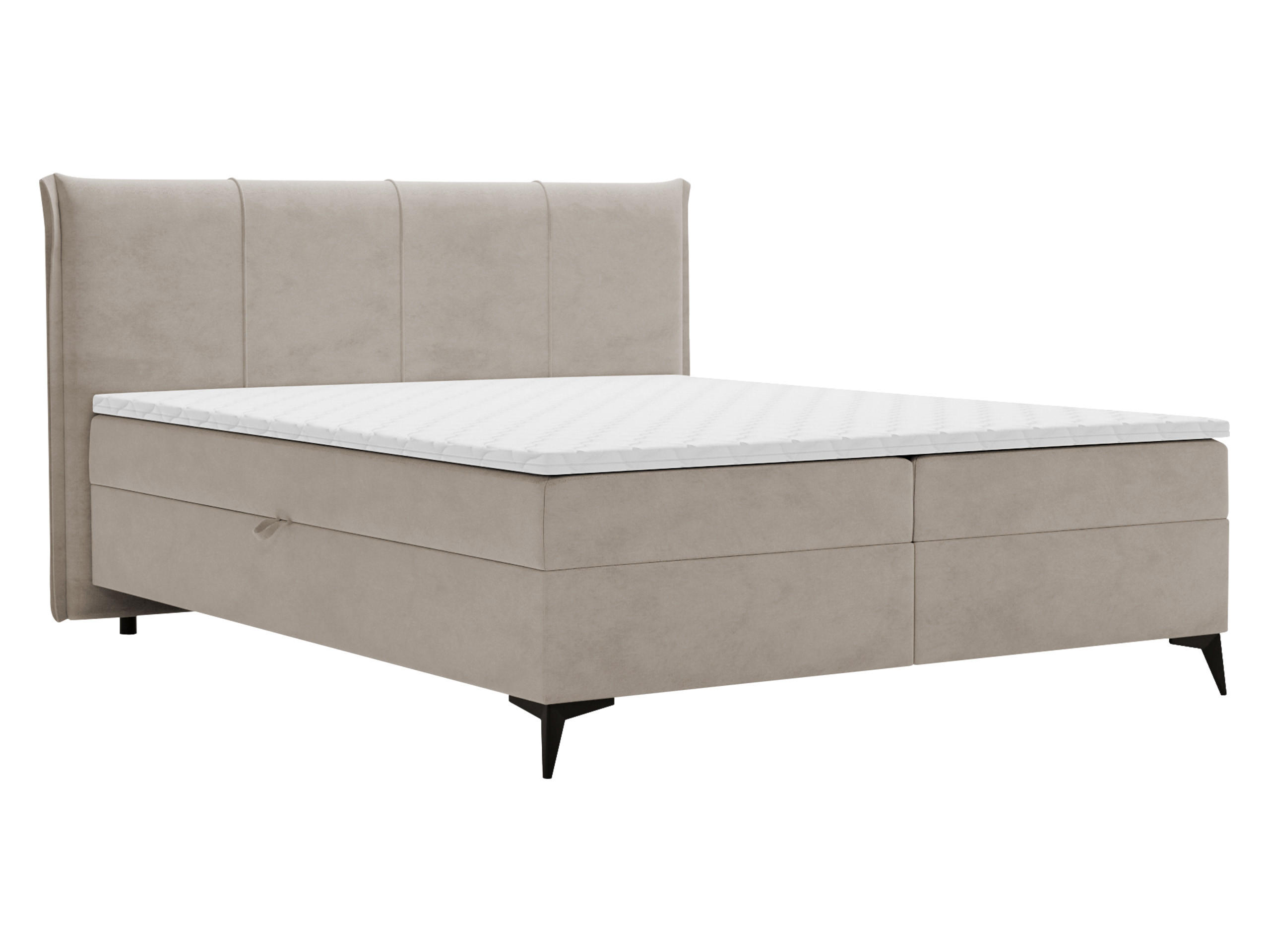 BOXBETT Eco - Hellbraun/Schwarz, Holz/Holzwerkstoff (140/200cm) - MIRJAN24