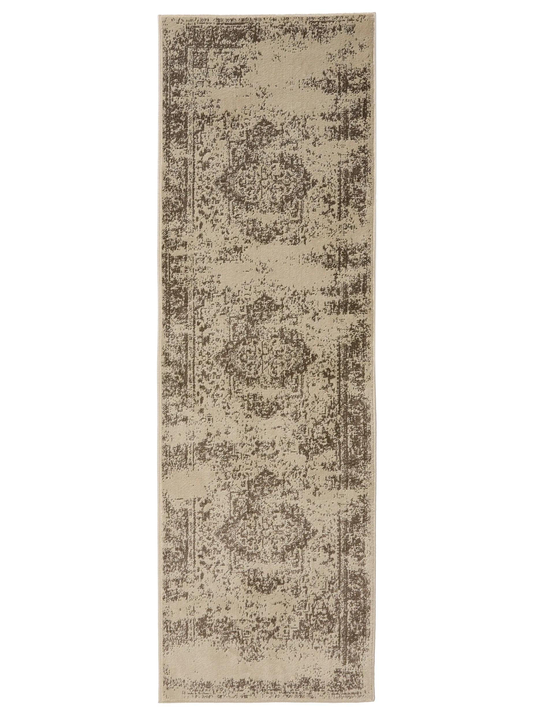 VINTAGE-LÄUFER Suki 80/240 cm - Creme/Braun, Kunststoff (80/240cm) - benuta