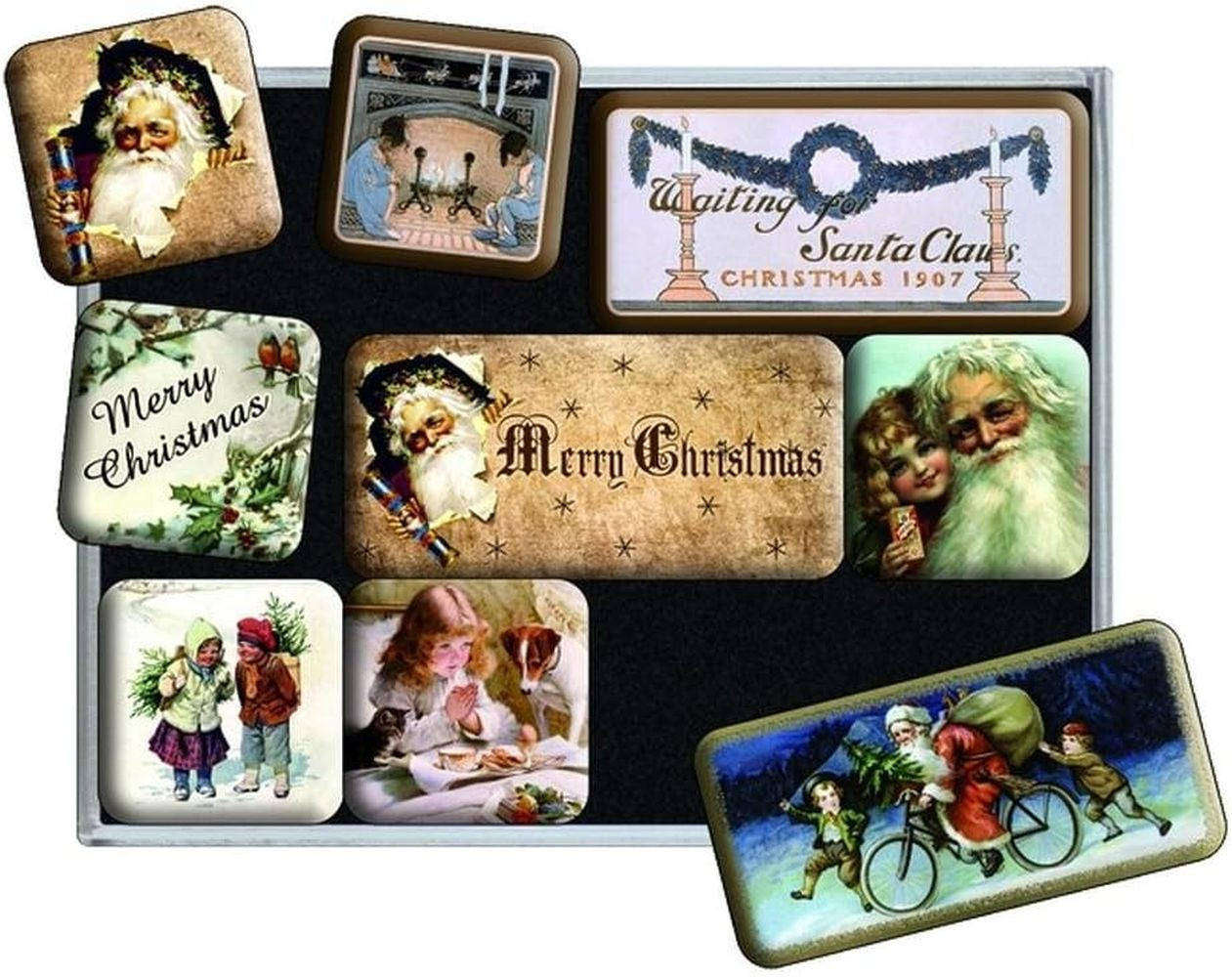 MAGNETSET 9-teilig Winter Time Christmas Collection - Multicolor, Metall (9/7/2cm) - Nostalgic-Art