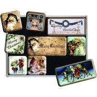 MAGNETSET 9-teilig Winter Time Christmas Collection - Multicolor, Metall (9/7/2cm) - Nostalgic-Art