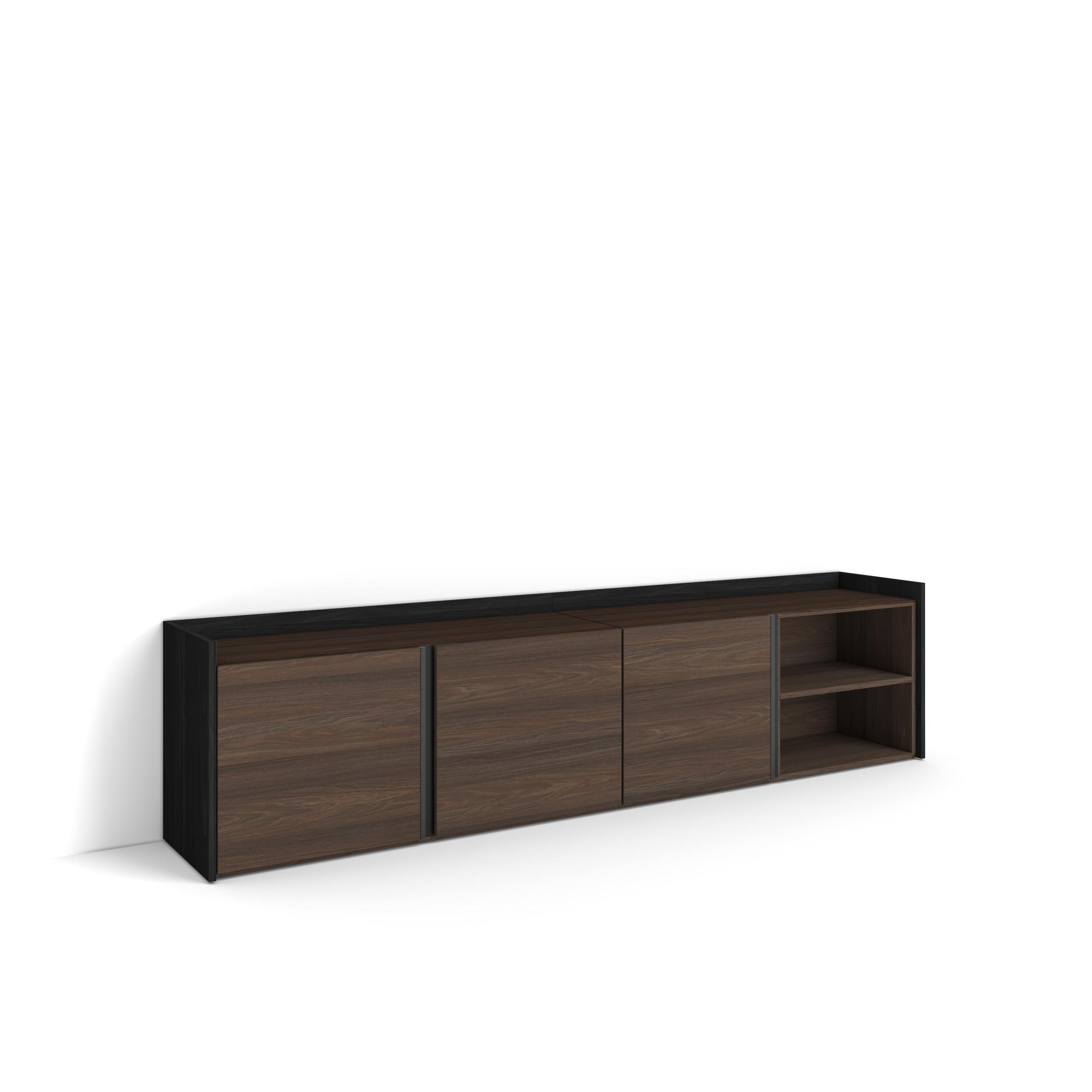 Skraut Home Lowboard, Dunkelbraun 207x50x35 cm