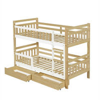 ETAGENBETT 90/200 cm teilbar in 2 Einzelbetten, DE-41774, in Natur - Naturfarben, Holzwerkstoff (90/200cm) - ComfortXL