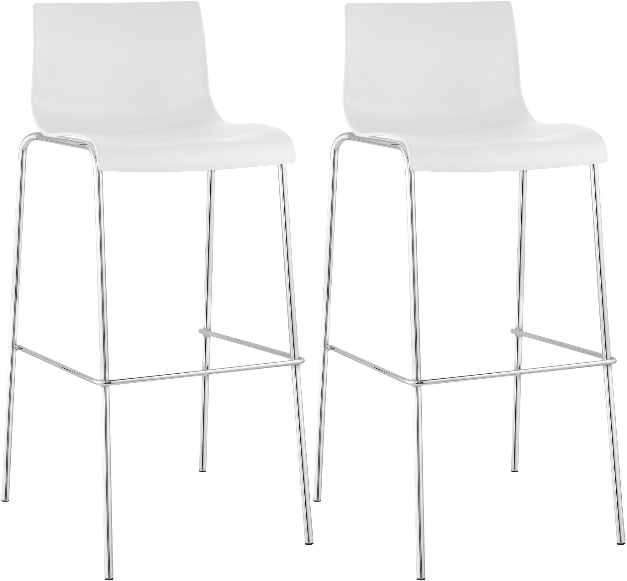 furnicato Barhocker Weiß 43x100x48 cm