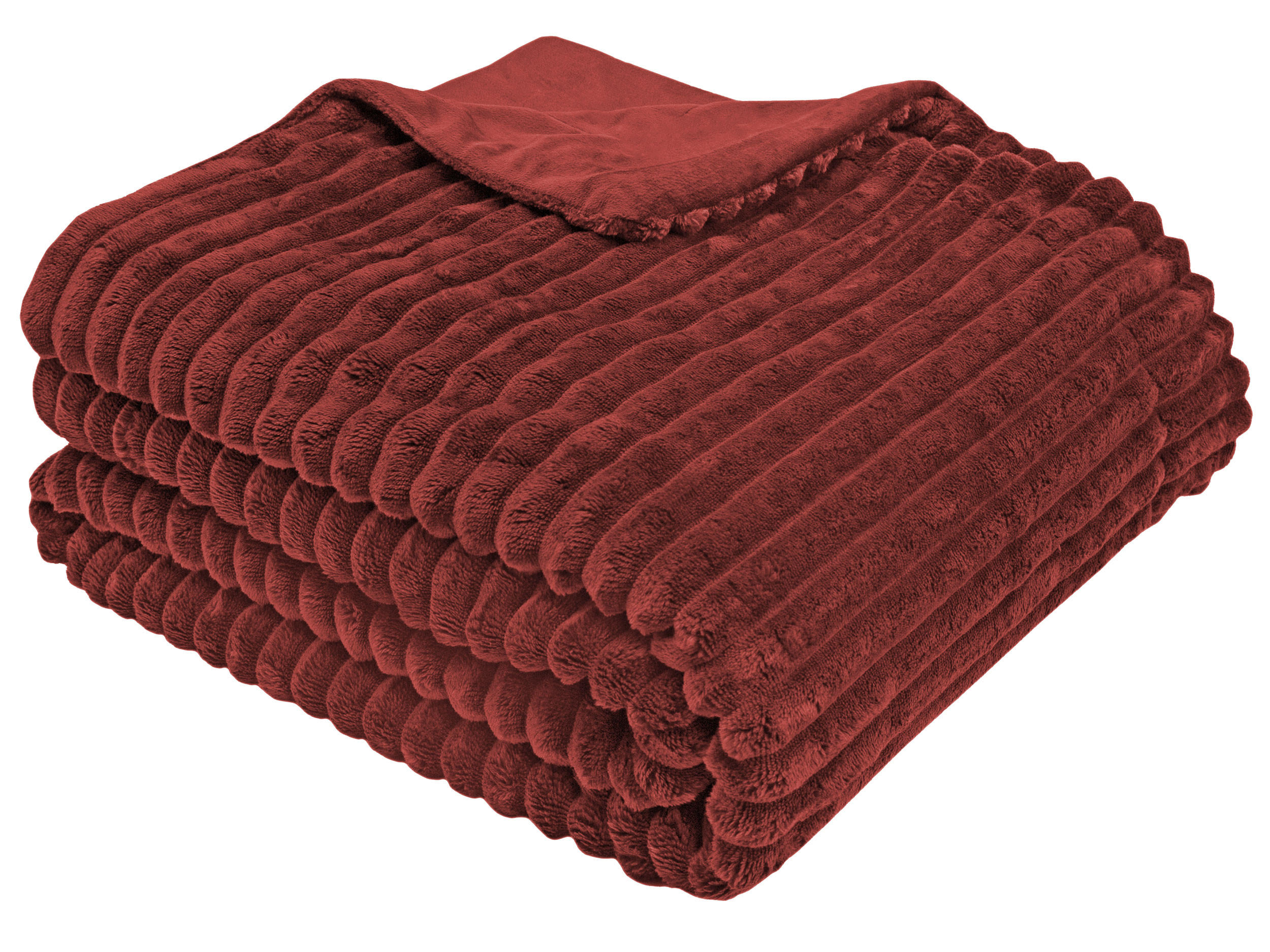 KUSCHELDECKE, 150x200 cm, 100% Polyester, Dunkelrot - Bordeaux, Textil (150/200cm) - Zollner