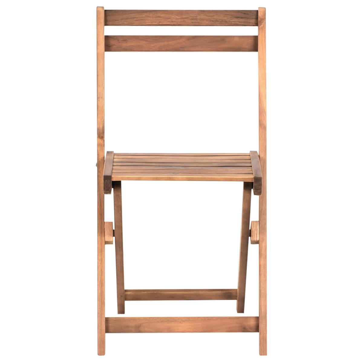 BISTRO-SET klappbar Akazienholz Braun Sacile - Braun, Holz - Beliani