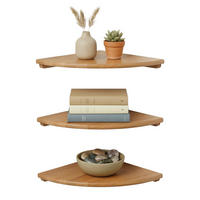 ROHOVÁ pol. - svetlohnedá, drevo (18/3/18cm) - Relaxdays