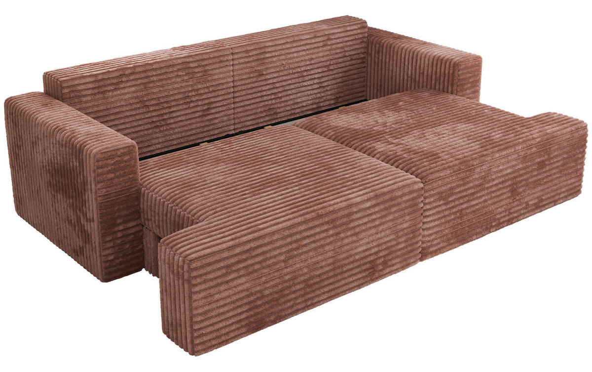 ŠTVORMIESTOVÁ POHOVKA VIRELLA Ružová Manšester - čierna/ružová, textil/plast (240/88/115cm) - MKS
