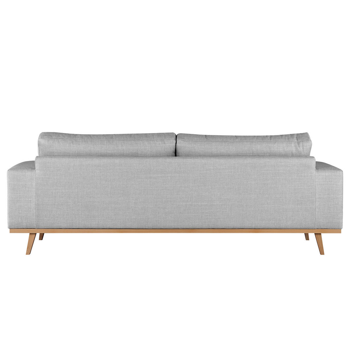 2-SITZER SOFA - Buchefarben/Hellblau, Buchenholz/Textil (197/81/88cm) - home24