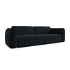 4-SITZER-SOFA Samt Stoff Blau - Blau/Schwarz, Kunststoff/Textil (250/74/105cm) - Makamii