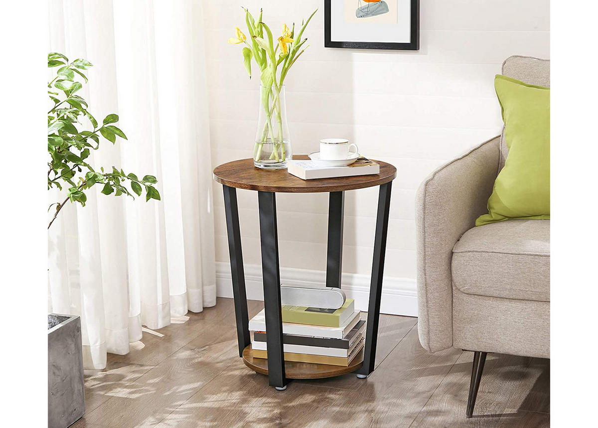 OFFENTISCH 50 cm, braun/schwarz - Braun, Holzwerkstoff (50/50/57cm) - A2A Home