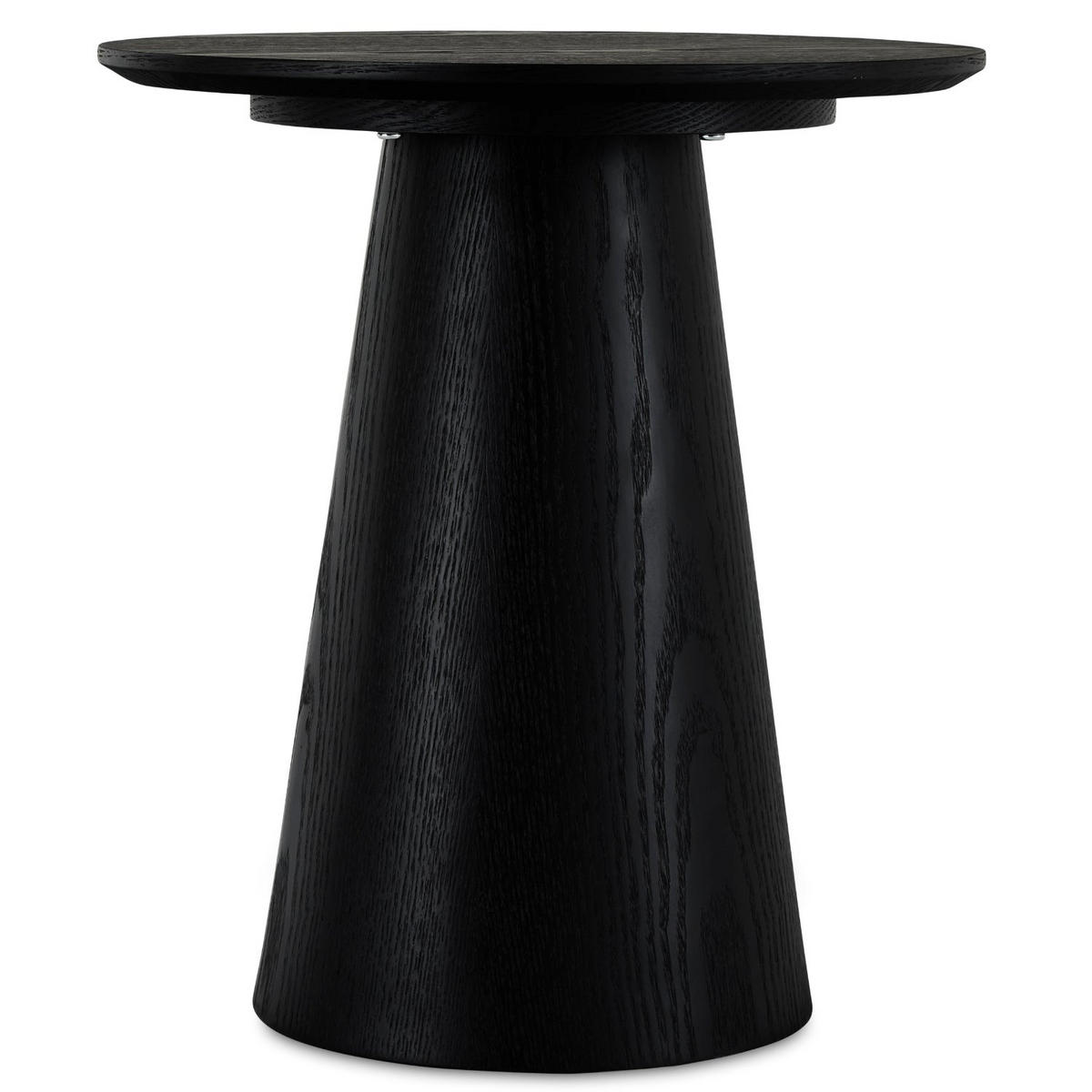 COUCHTISCH rund Schwarz 45/45/50 cm - Schwarz, Holz (45/45/50cm) - Furnhouse