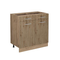 KÜCHENUNTERSCHRANK R-Line Artisan-Eiche 80 cm ohne AP - Honigeiche/Eiche Wotan, Holzwerkstoff (80/81.6/46cm) - Vicco
