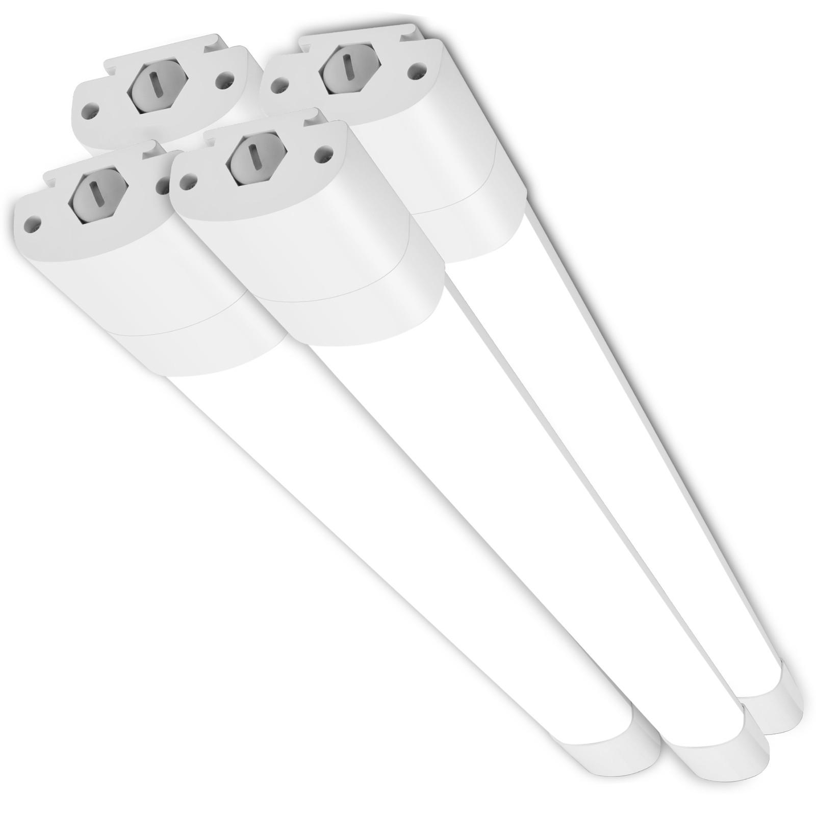 GARTENLEUCHTE TR1425 LED Feuchtraumleuchte IP65 117/6.5/4.1 CM Verbindbar 4er-Set - Weiß, Kunststoff (117/6.5/4.1cm) - LOVHAUS