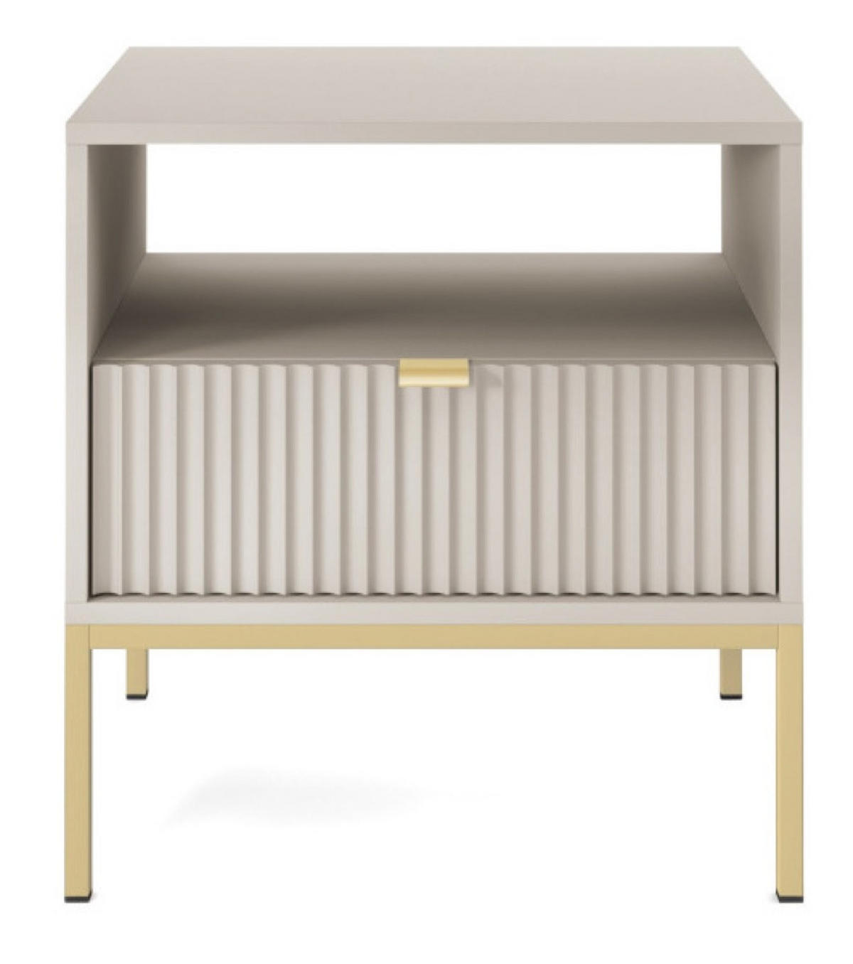 NACHTTISCH Kaschmir NEW Mit Goldfarbenen Beinen - Kaschmir/Ecru, Holzwerkstoff (54/56/39cm) - Sepro Meble