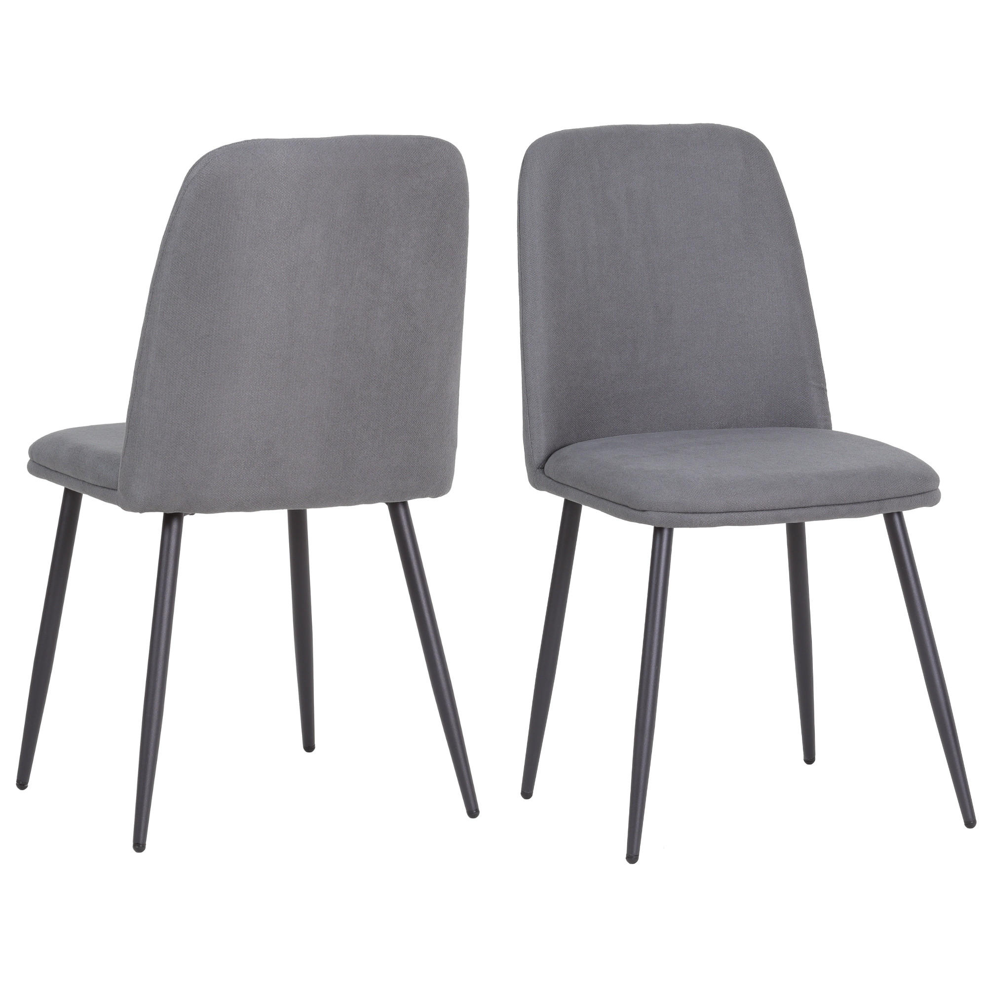 ESSZIMMERSTÜHLE Bono 2er Set Grau - Grau, Textil (55/85/48cm) - Albatros