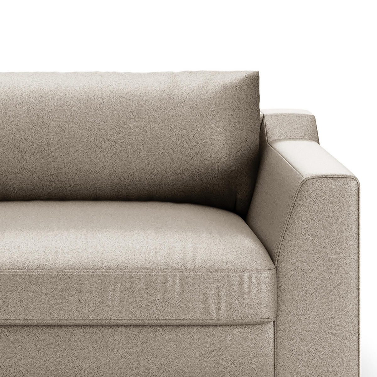 BIG-SOFA - Hellgrau, Kunststoff/Textil (274/90/112cm) - home24