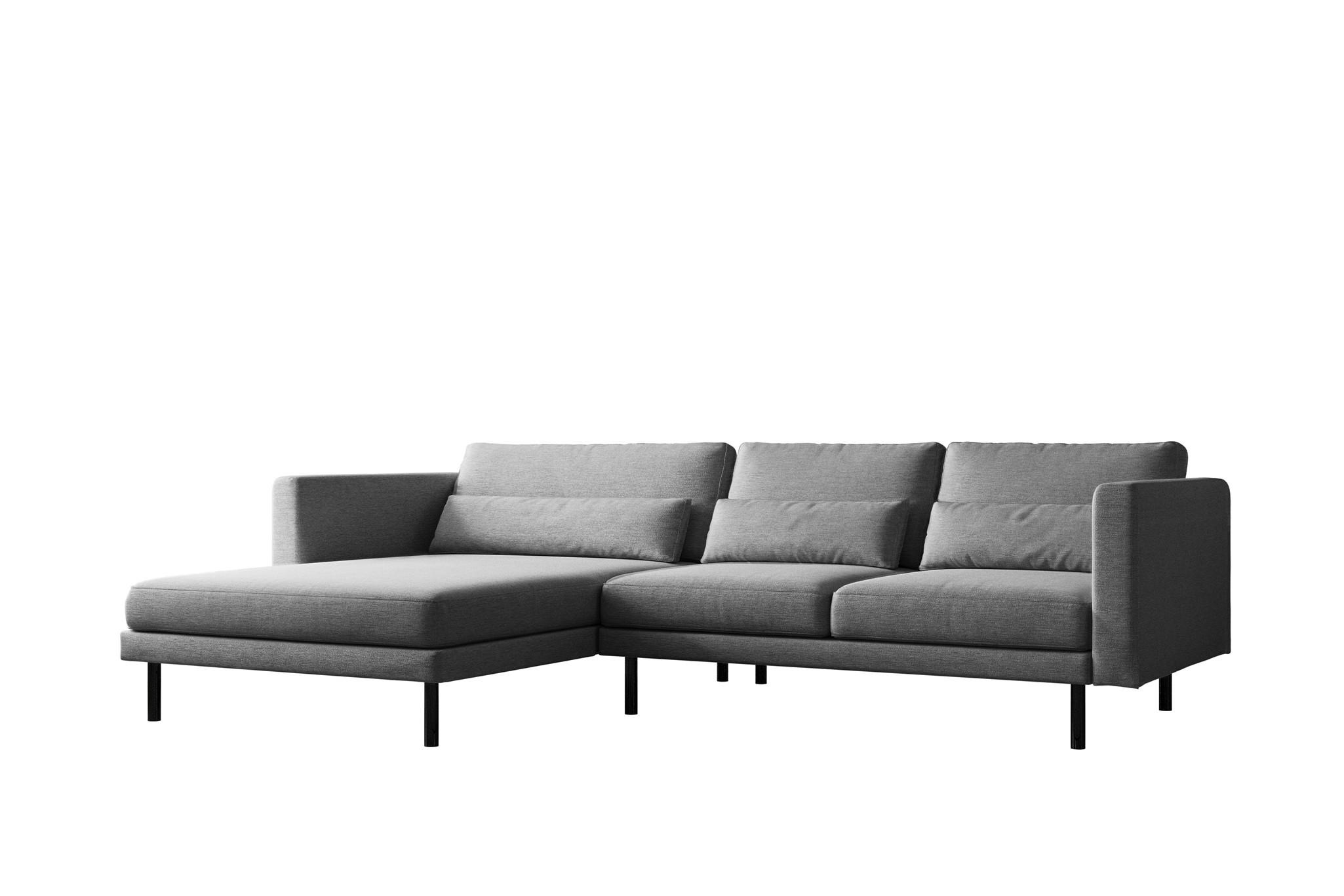 ECKSOFA Agada In Verita - Grau, Holzwerkstoff/Textil (281/174cm) - Fun Möbel