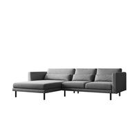 ECKSOFA Agada In Verita - Grau, Holzwerkstoff/Textil (281/174cm) - Fun Möbel