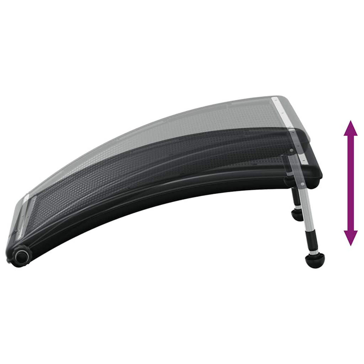 GEBOGENES Solar-Heizpaneel Für Pool 110/65 Cm - Schwarz, Kunststoff (65/110cm) - vidaXL