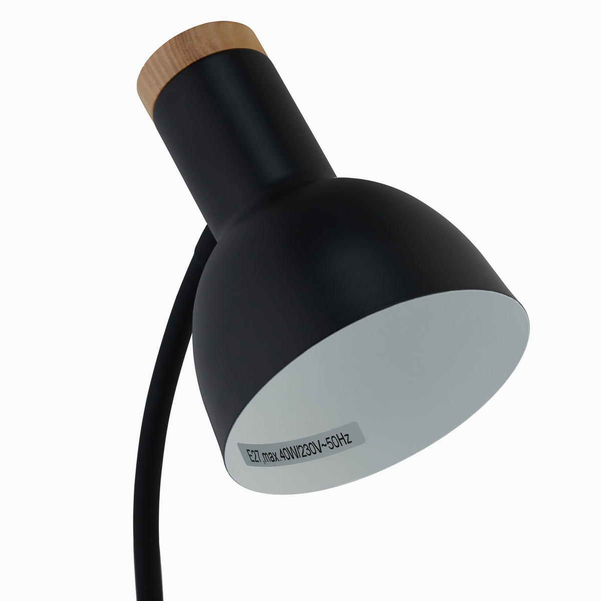 SCHREIBTISCHLAMPE - Schwarz, Metall (17/14.5/46.5cm) - Relaxdays