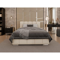 POLSTERBETT Zaira 140x200cm – Elegantes Polsterbett für modernen Wohnstil , ZONIERTE MULTI-TASCHEN-FEDERKERN (24cm), beige - Beige, Holz (120/200cm) - Homesy