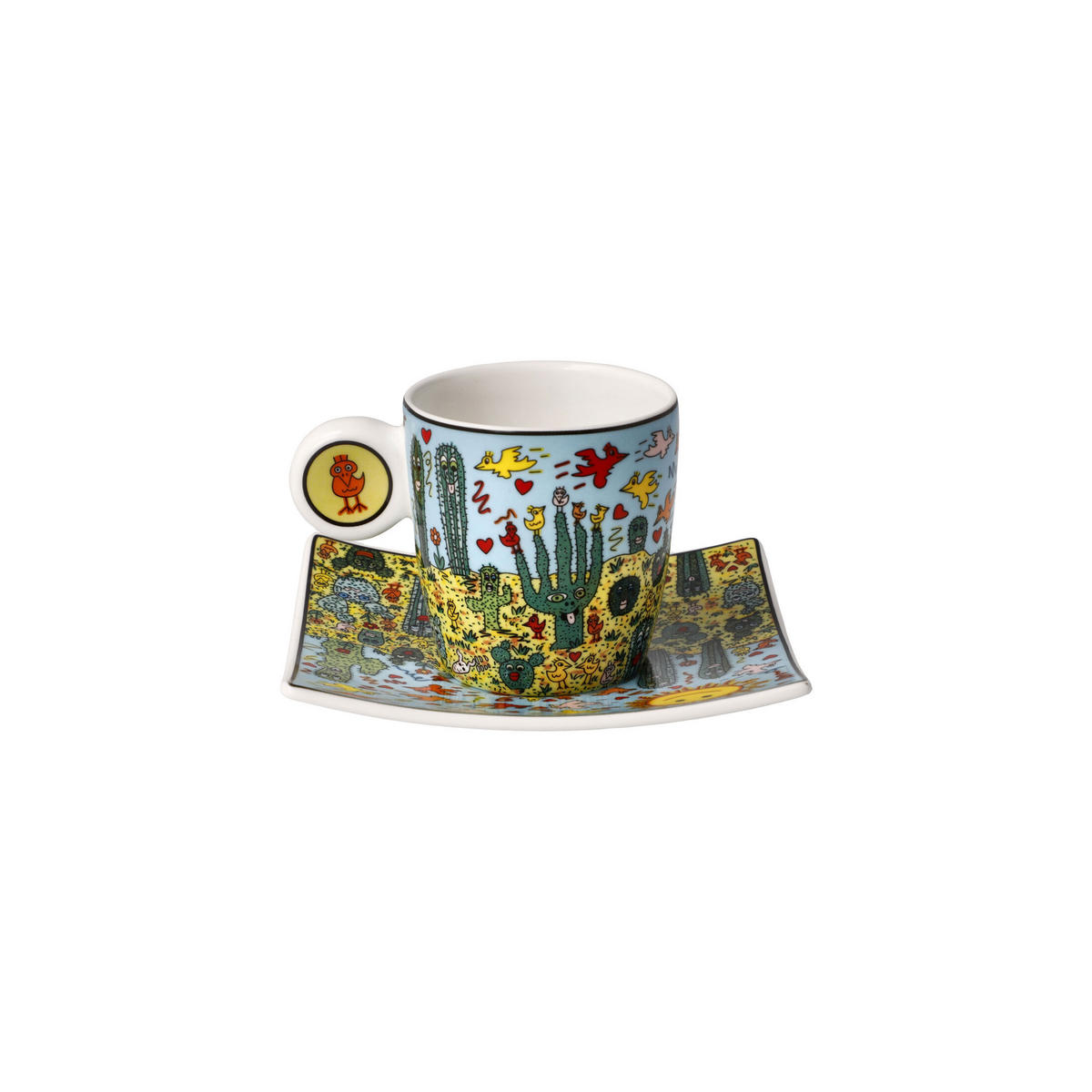 ESPRESSOTASSE James Rizzi - Desert Life, Fine Bone China, Bunt, 0.1 L - Multicolor, Keramik (0.1L) - Goebel