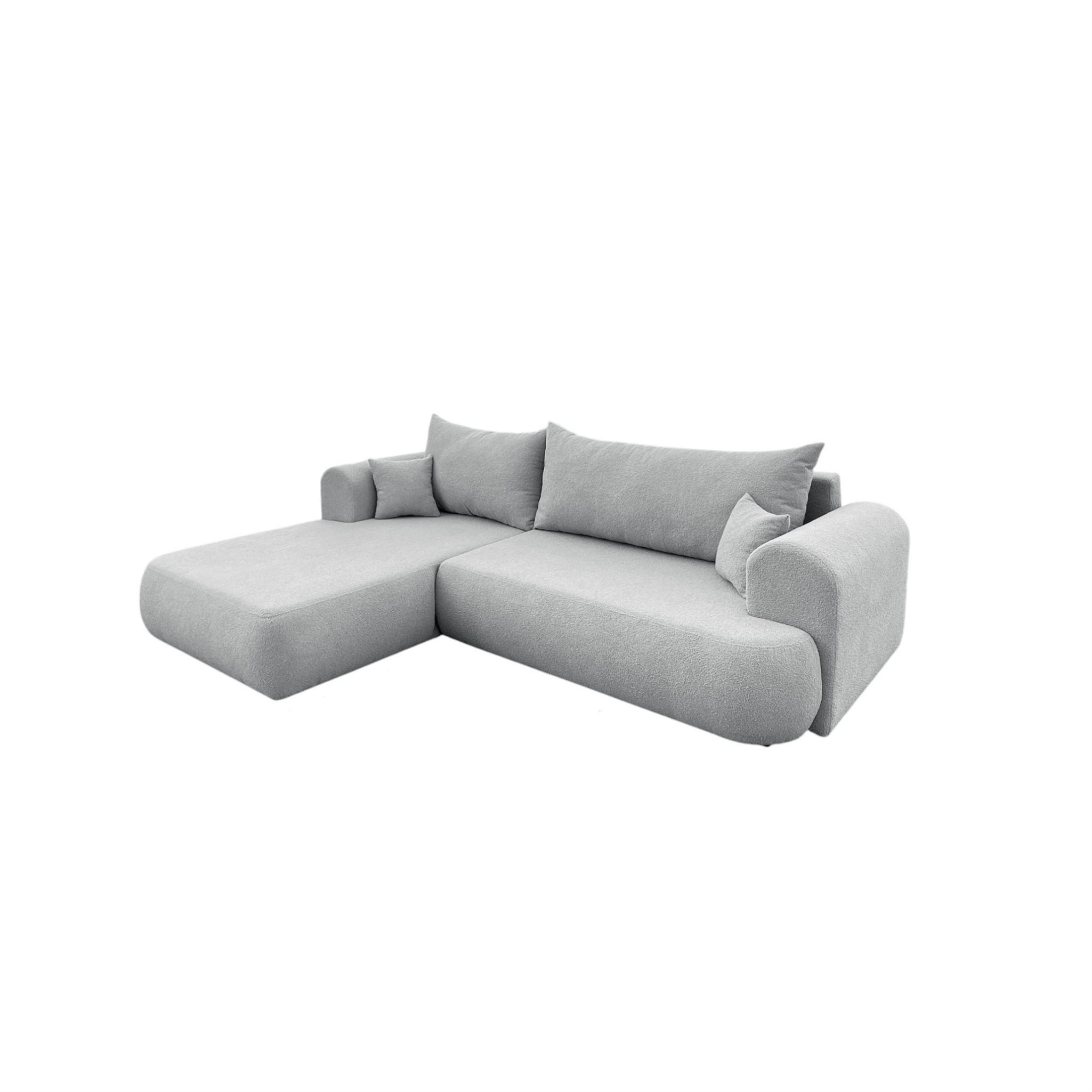 ECKSOFA Anike In Now Or Never - Grau, Holzwerkstoff/Textil (260/173cm) - Fun Möbel