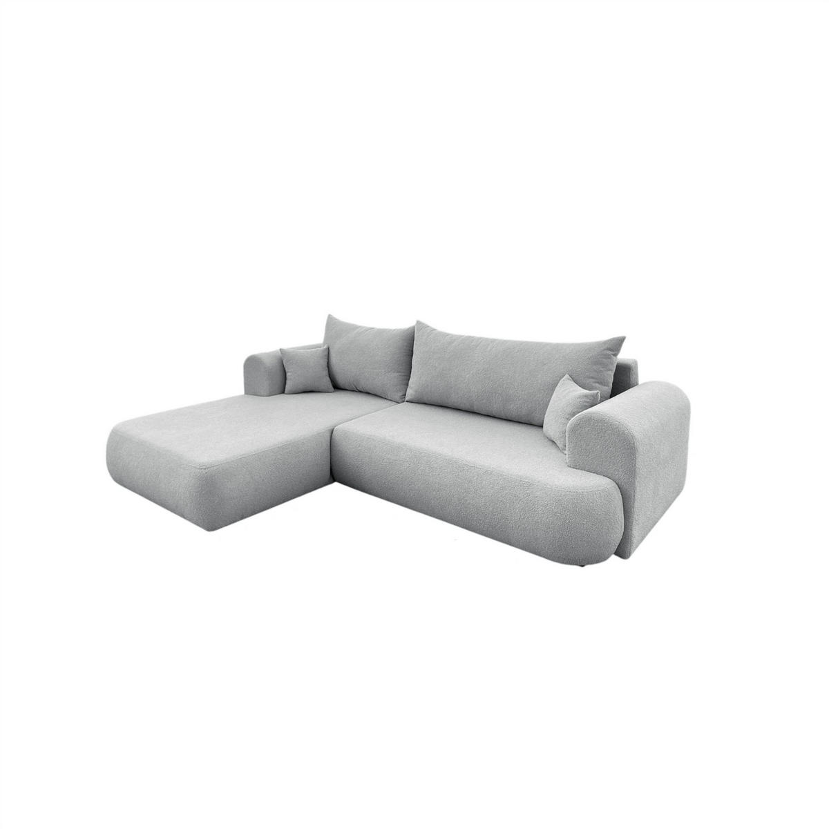 ECKSOFA Anike In Now Or Never - Grau, Holzwerkstoff/Textil (260/173cm) - Fun Möbel