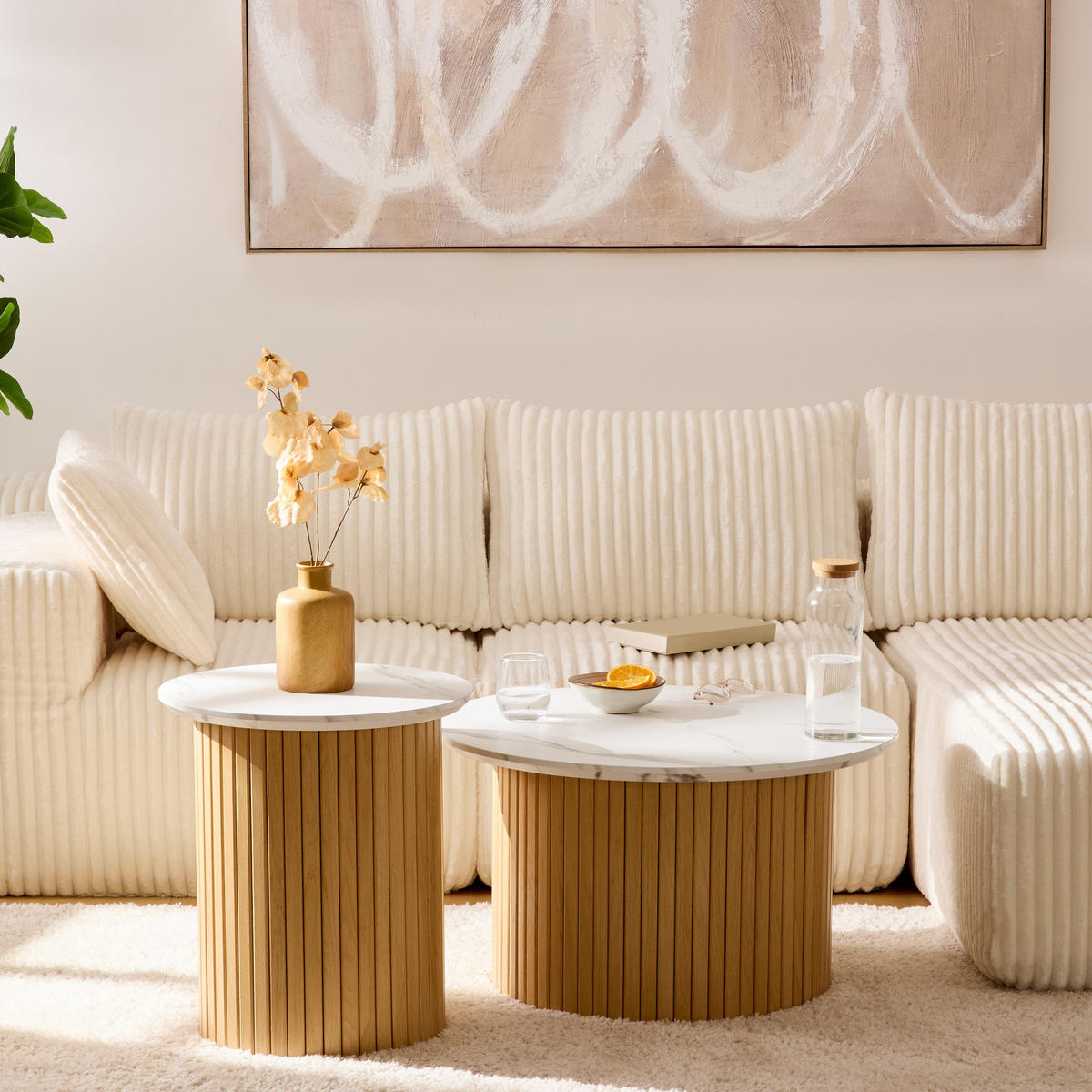 KAFFEETISCH Homelya Beige 70/70/40 cm - Beige, Holzwerkstoff (70/70/40cm) - Atmosphera Createur d´interieur