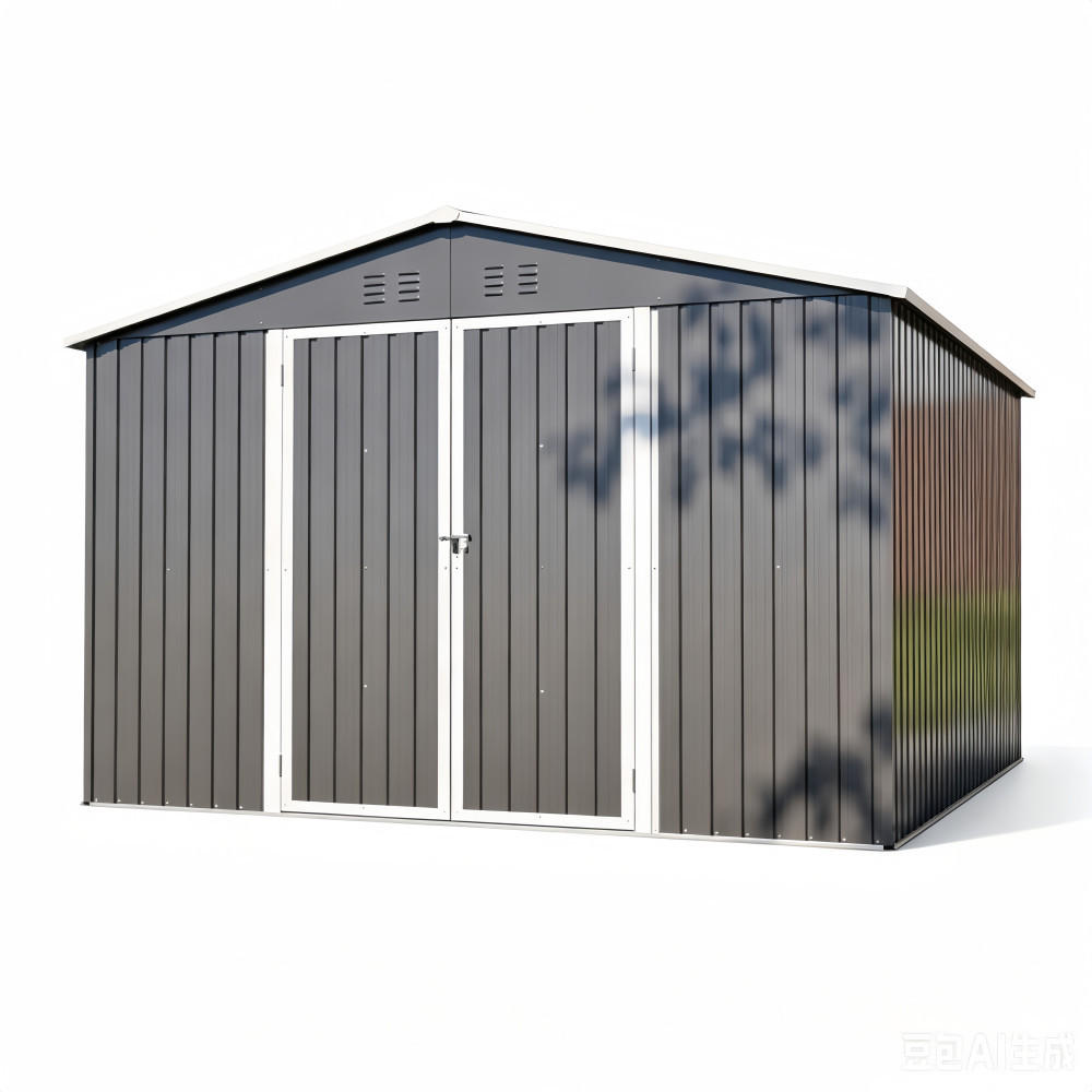 GARTENHAUS Schwerlast Stahl 300x311cm Grau Wetterfest & Sicher - Grau, Metall (311.4/300cm) - Raelunyi