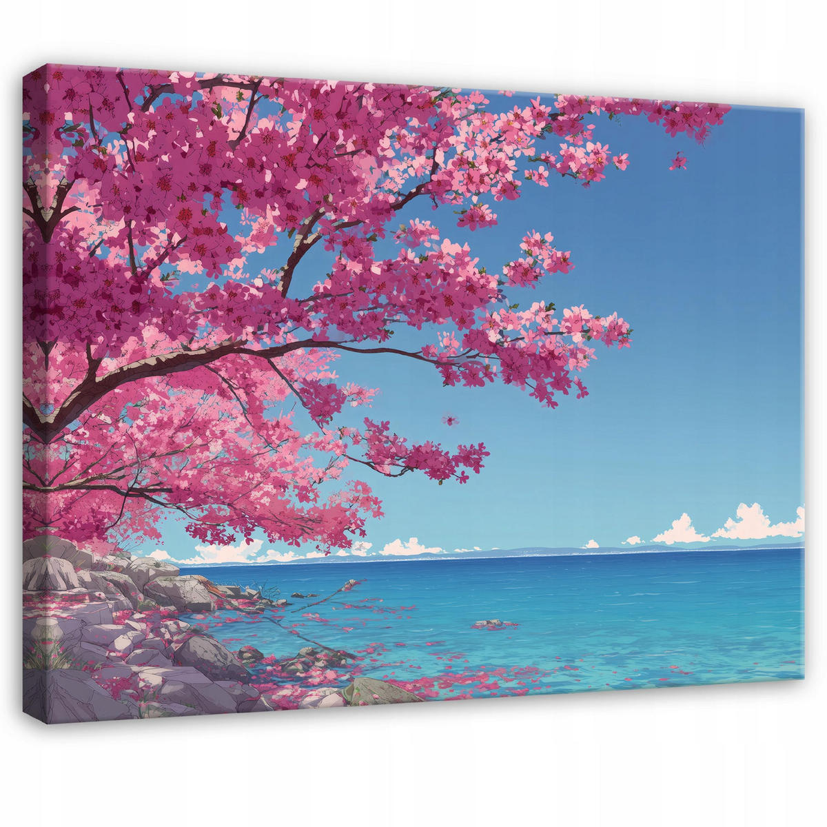 LEINWANDBILD Ozean Landschaft Blau 120x80 cm - Multicolor, Holzwerkstoff (120/80cm) - Wallarena