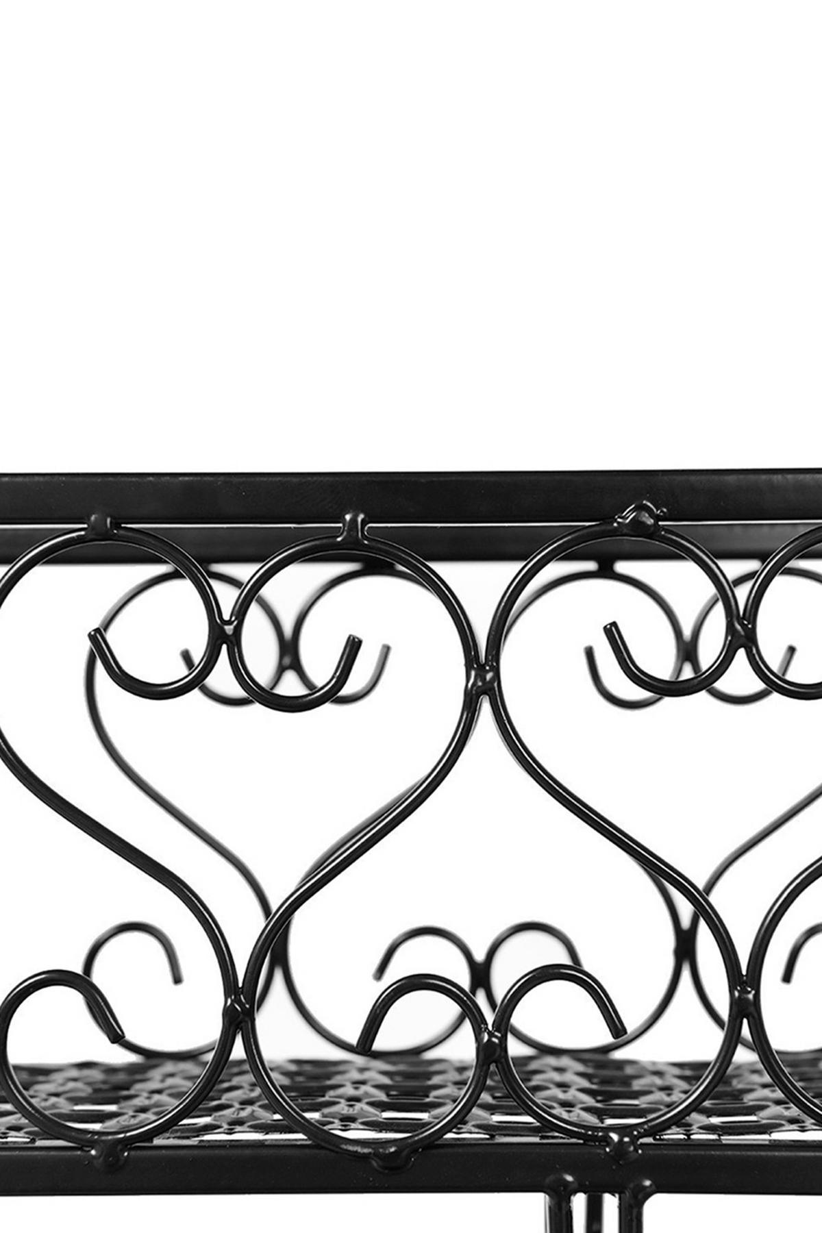 WEINREGAL Wandmontiertes mit Glashalter aus Eisen Sichere Aufbewahrung Vielfältige Anwendung 50 x 10 x 17 cm - Schwarz, Metall (50/17/10cm) - Livingandhome