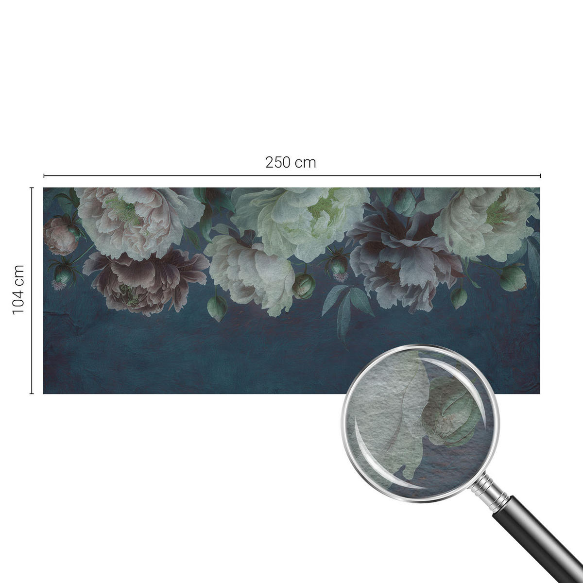 FOTOTAPETE 250x104 cm - Florale Eleganz - Pink, Textil (250/104cm) - Wallfluent