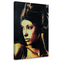 LEINWANDBILD Frau schaut in die Ferne - Braun, Textil (40/60cm) - Feeby