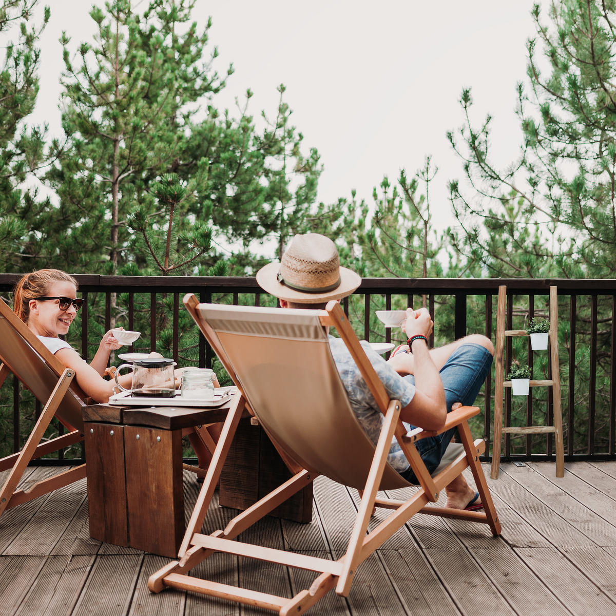 DEKORATIVNÝ rebrík - svetlohnedá, drevo (35/90/4.5cm) - Relaxdays