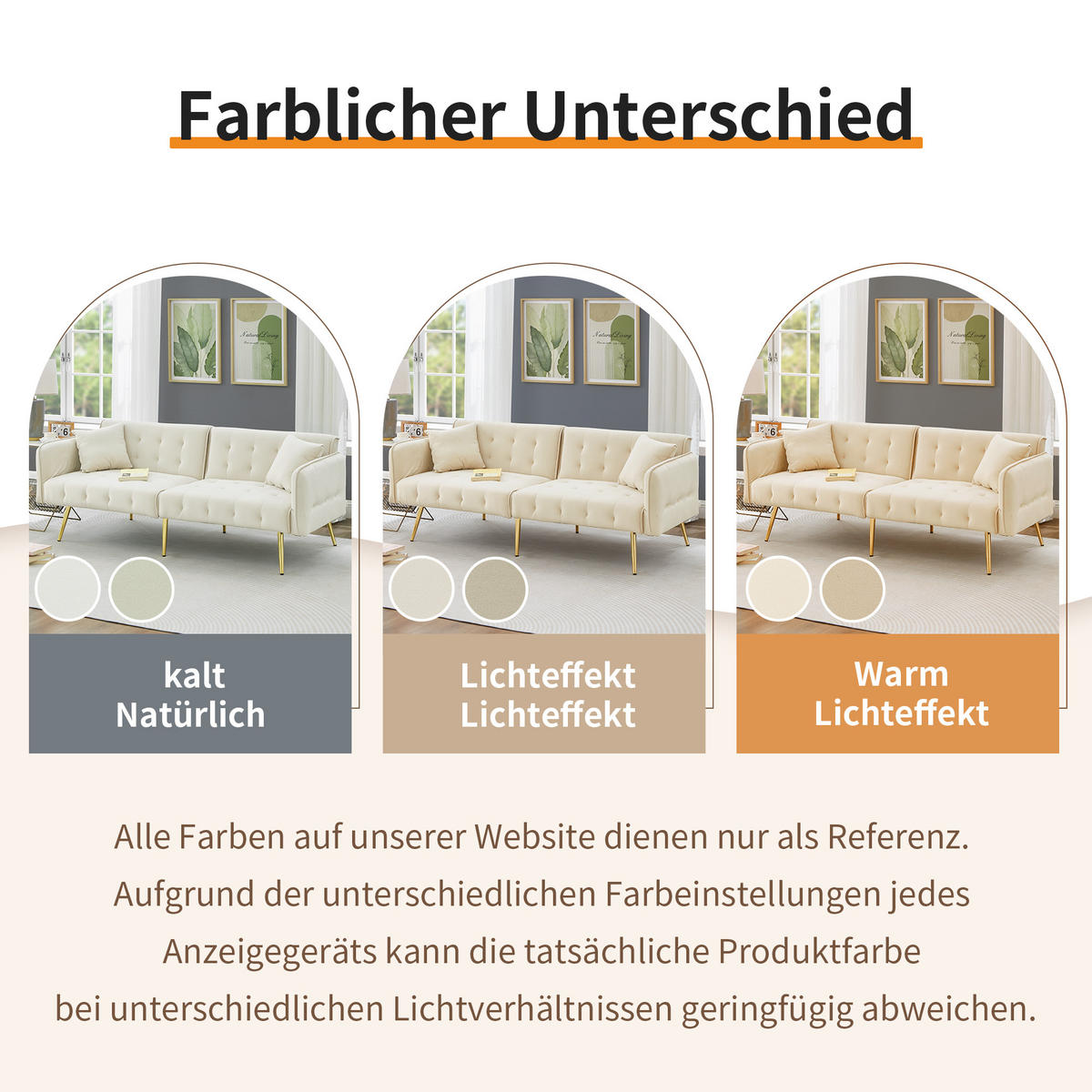 2-SITZER Sofabett Samt mit verstellbarer Rückenlehne und Armlehnen Beige 178/82/70 cm - Beige, Textil (82/70/178cm) - Redom