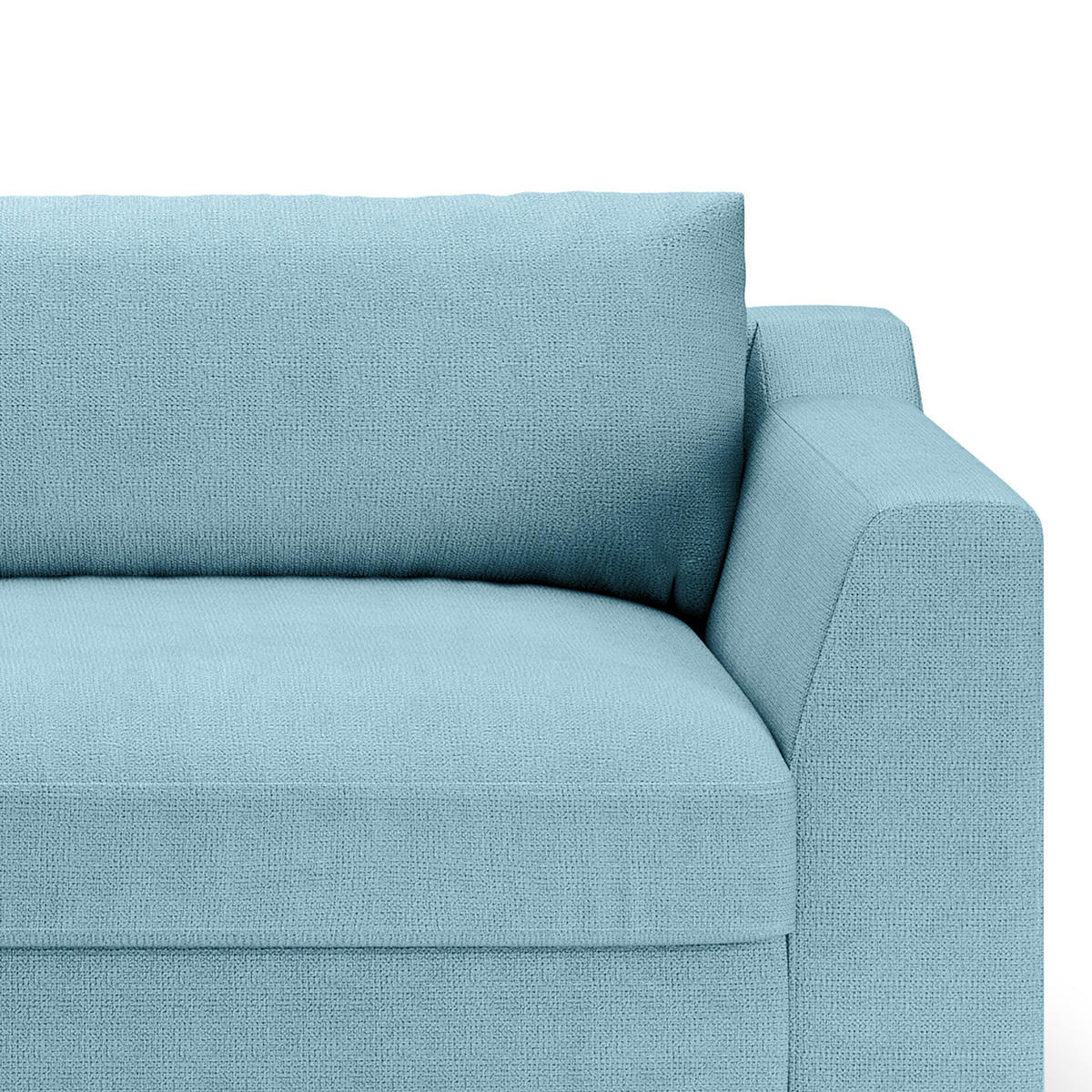 BIG-SOFA - Hellblau, Kunststoff/Textil (274/90/112cm) - home24