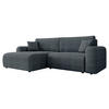 ECKSOFA Floryn L - Blaugrau/Schwarz, Holz/Kunststoff (245/145cm) - MIRJAN24