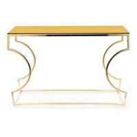 KONSOLENTISCH Kairo Bernsteinfarben / Gold 120 / 40 / 78cm - Goldfarben, Glas/Holz (40/120/78cm) - Feldmann-Wohnen