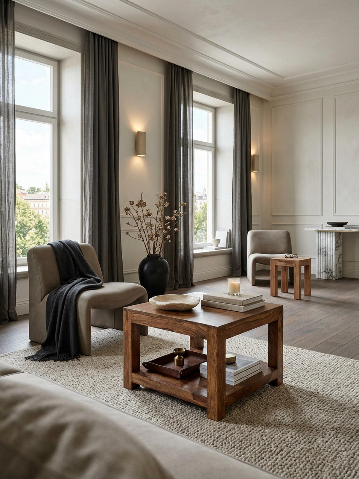 COUCHTISCH Massivholz im Landhausstil mit Ablagefach und pflegeleichter Oberfläche, Braun 60x60x45 cm - Braun, Holz (60/60/45cm) - KADIMA DESIGN