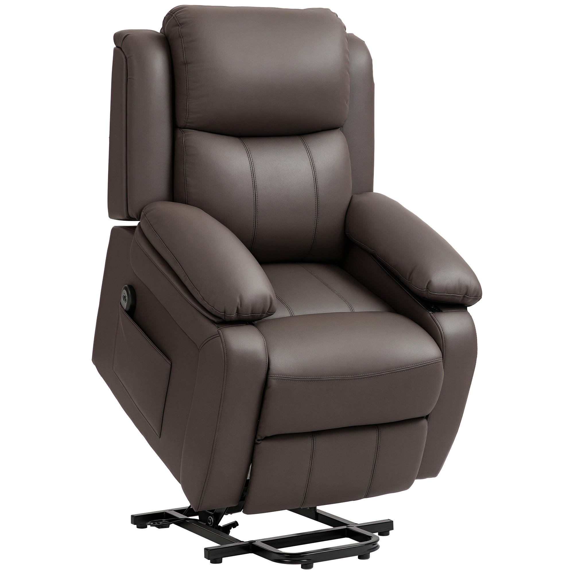 FERNSEHSESSEL DE-15401 elektrisch verstellbar mit Aufstehhilfe Braun - Braun, Leder (76/105/90cm) - ComfortXL