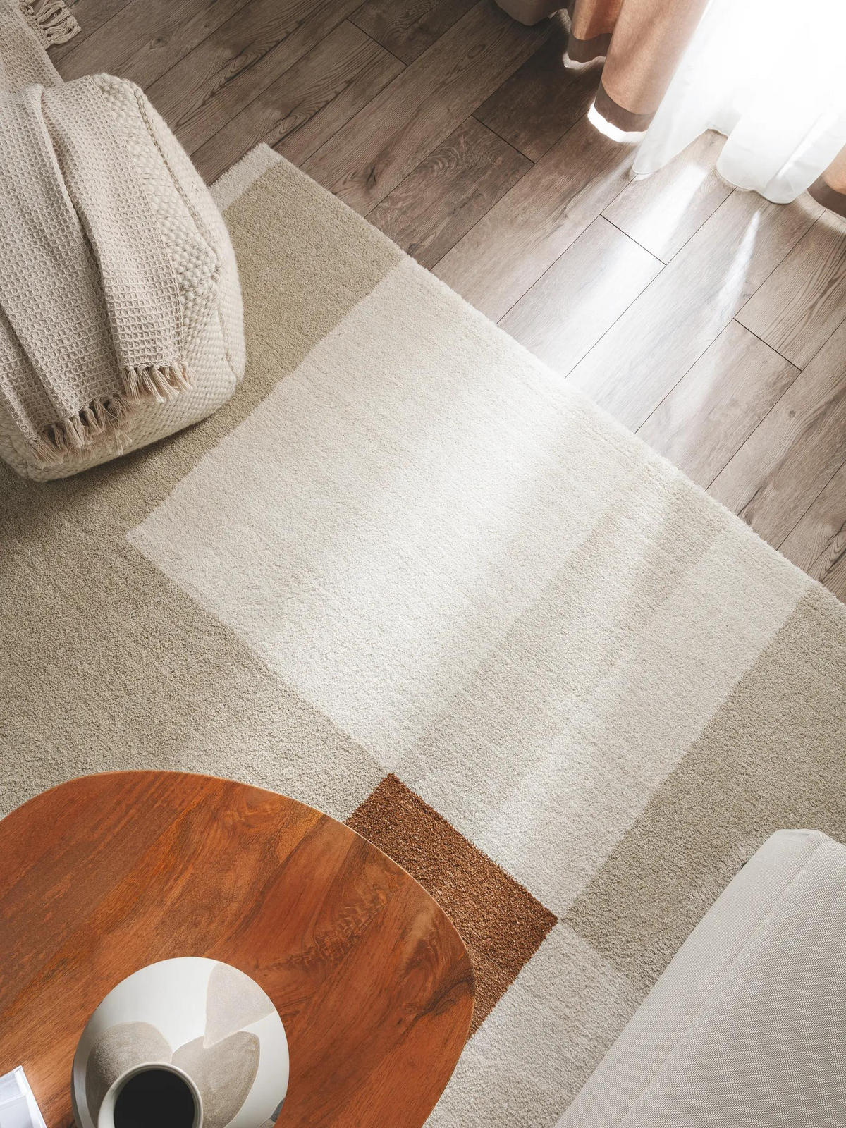 TEPPICH Tacoma Beige/Braun 160x230 cm - Beige, Textil (160/230cm) - benuta Nest