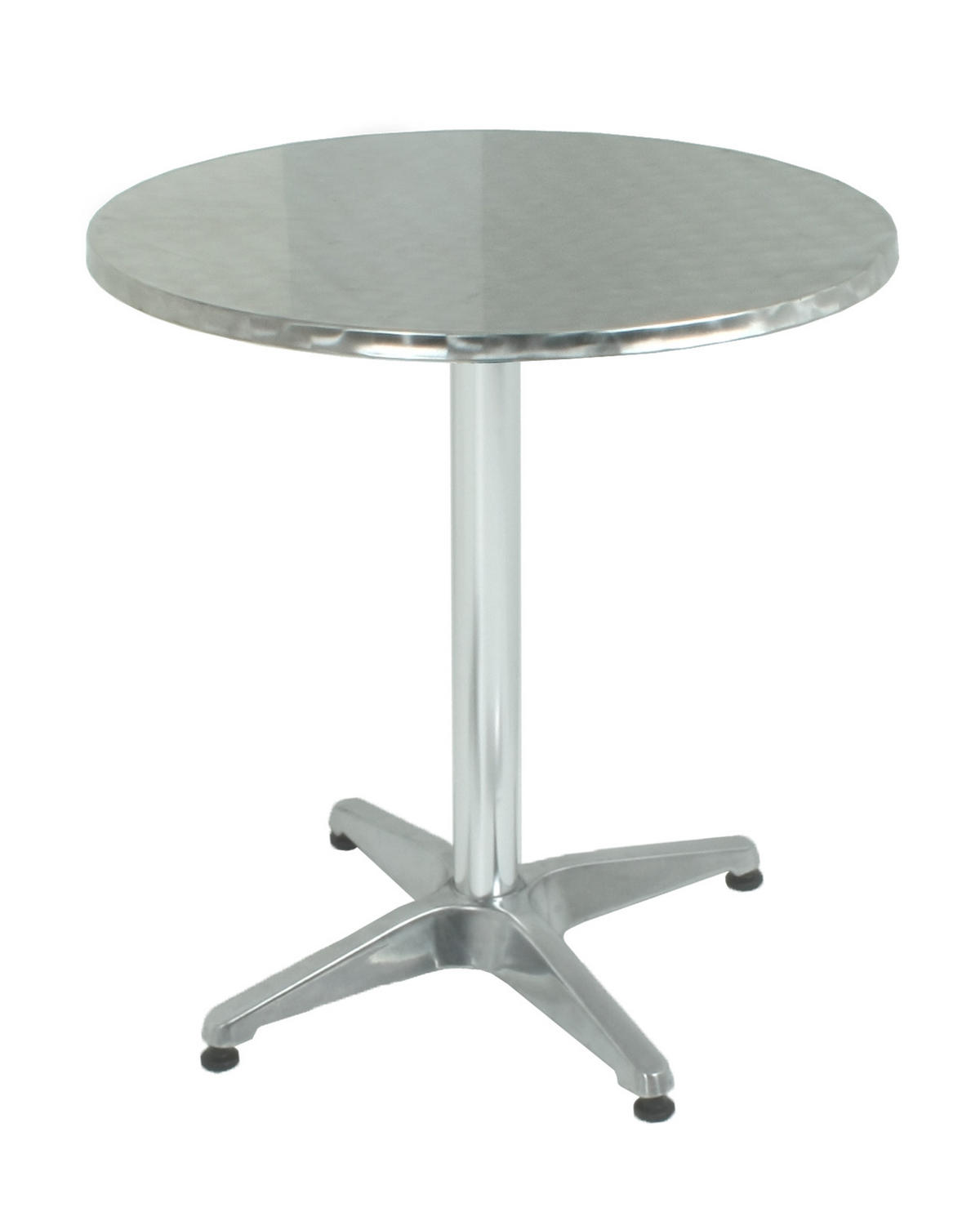 STEHTISCH Ivar Rund Alu-Gestell Silber 110x60x60cm - Silberfarben, Metall (60/60/110cm) - DELUKE