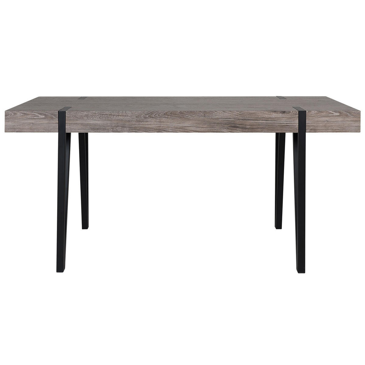 ESSTISCH 180/90/75 cm Dunkelbraun, Schwarz Rechteckig Adena - Dunkelbraun, Holzwerkstoff (180/90/75cm) - Beliani