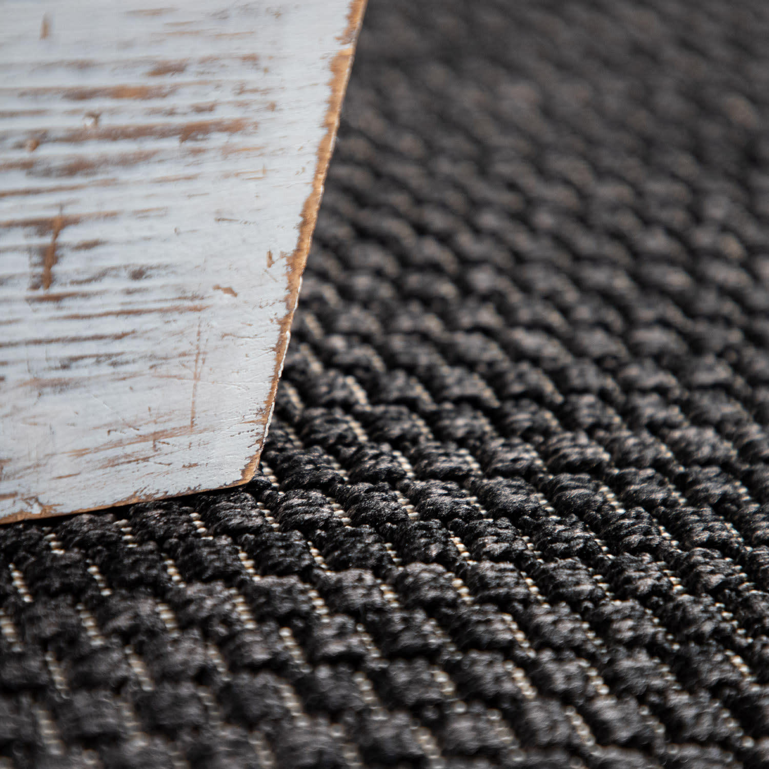 OUTDOOR Teppich Natur Balkon, Terrasse schmutzabweisend Schwarz Rund 200D - Schwarz, Textil (200/200cm) - KADIMA DESIGN