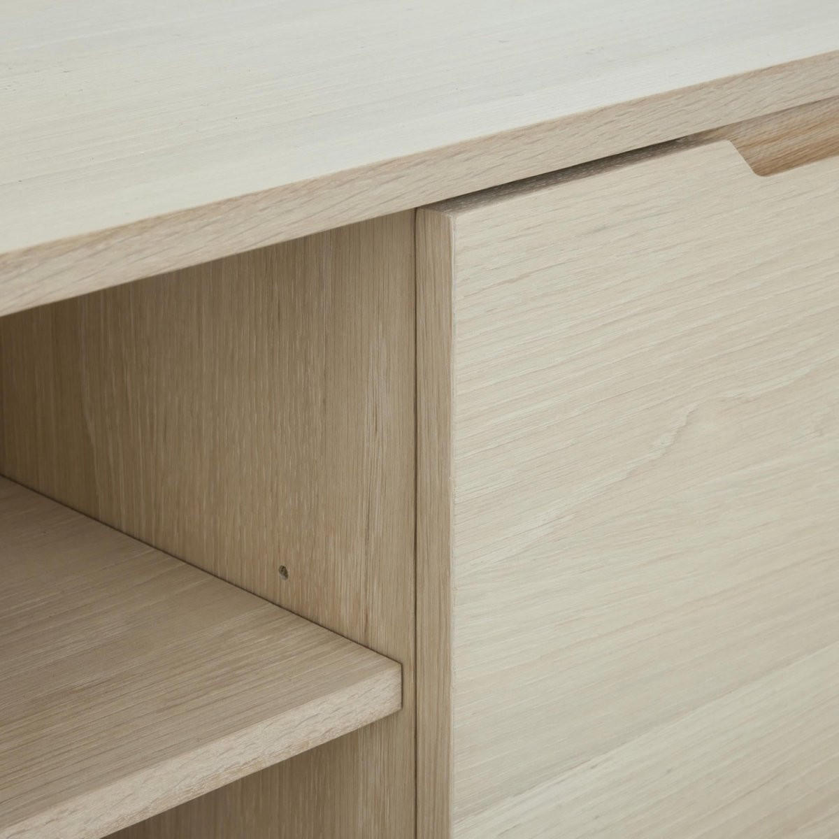 TV-ELEMENT Eiche bianco - Eiche Bianco/Eichefarben, Holz/Holzwerkstoff (160/53/45cm) - Furnhouse