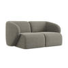 2-SITZER-SOFA Bouclé Stoff Grau - Schwarz/Grau, Holzwerkstoff/Kunststoff (174/75/94cm) - Makamii