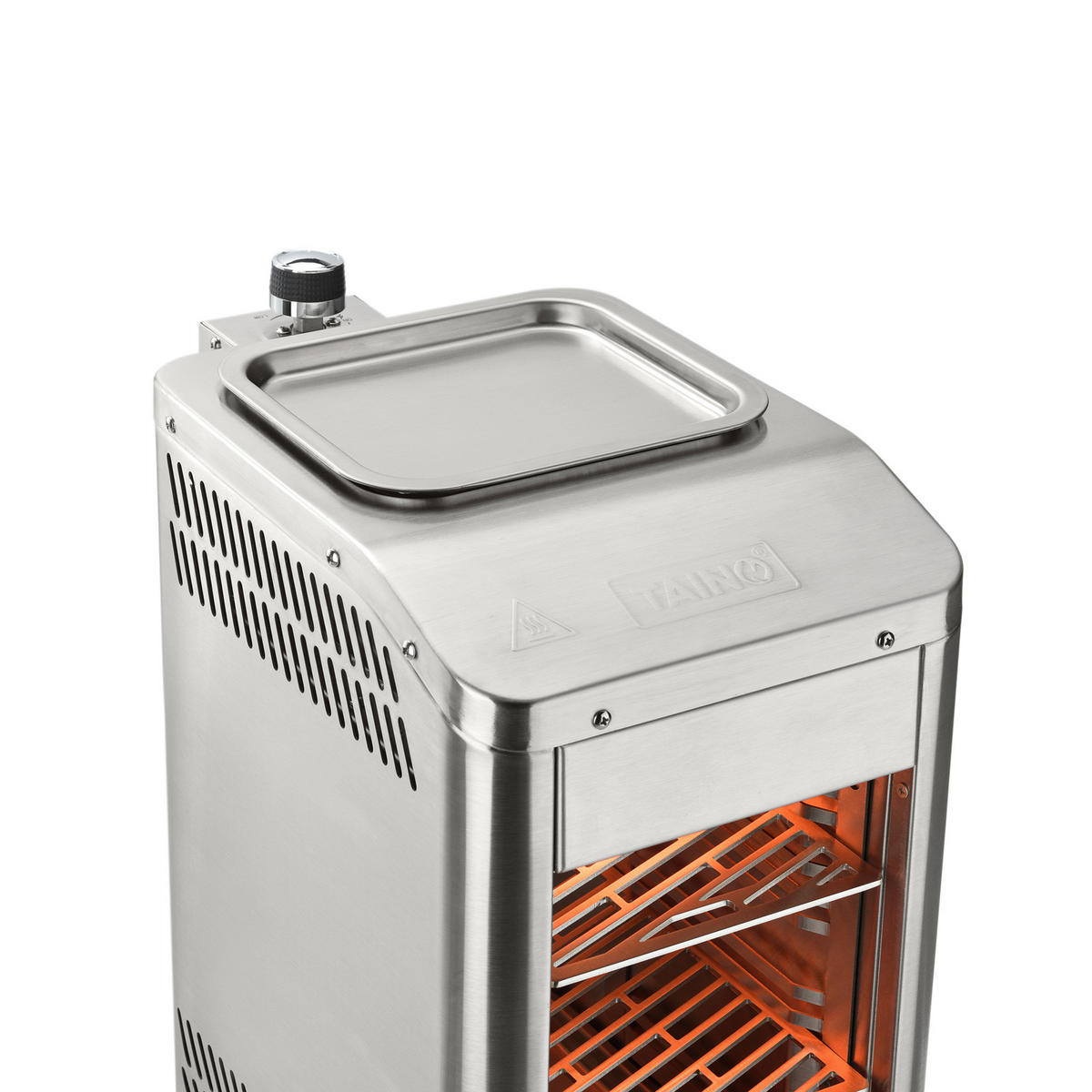 OBERHITZEGRILL Pro - Silberfarben, Metall (22/41/53.5cm) - TAINO