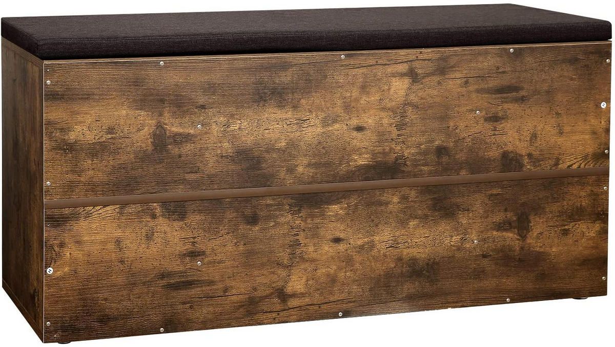 SCHUHSCHRANK mit sitz, braun, 44 paare - Braun, Holzwerkstoff (104/48/30cm) - A2A Home
