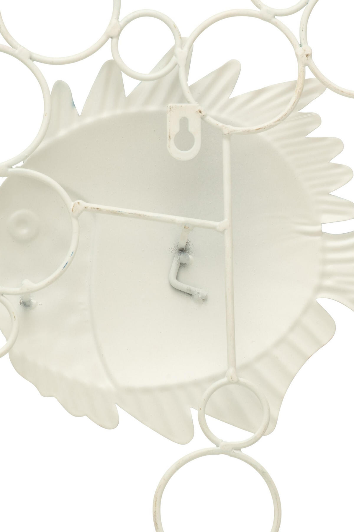WANDDEKORATION FISCH MIT BLASEN - Blau, Metall (5/41.9/78cm) - J-Line